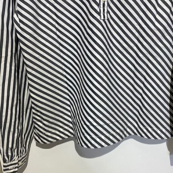 Gap Women's Striped Long Sleeves Crewneck Top Black & White Size S - Picture 7 of 7